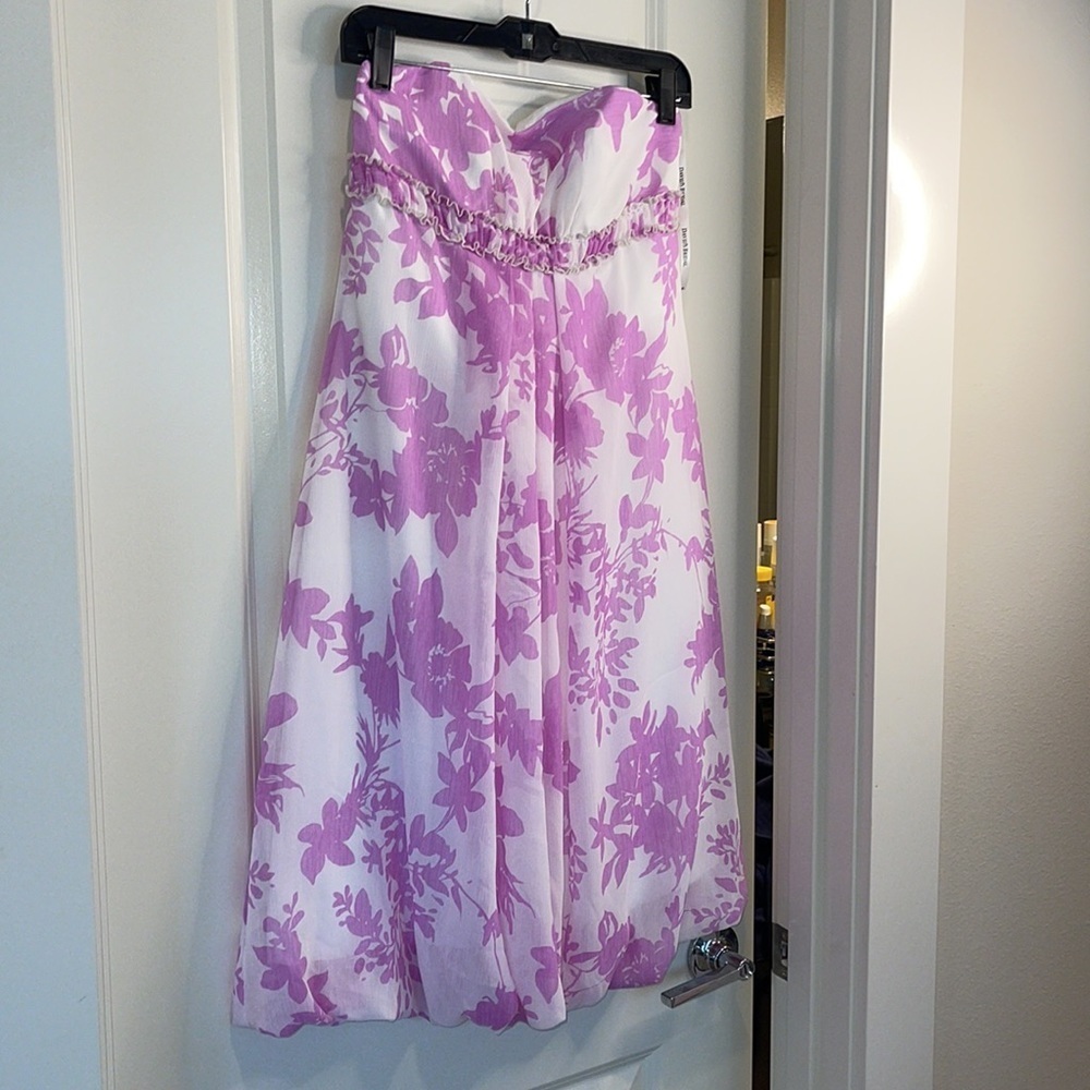 David's Bridal Violet Sweetheart Balloon Dress - Picture 3 of 15